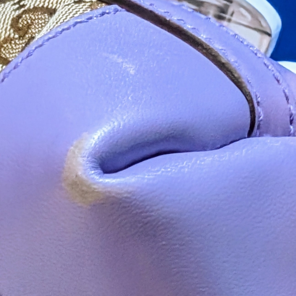 Gucci Monogram Craft Sm. Tote With Detachable Pouch - Beige With Lavender Trim🔥 - Picture 8 of 16